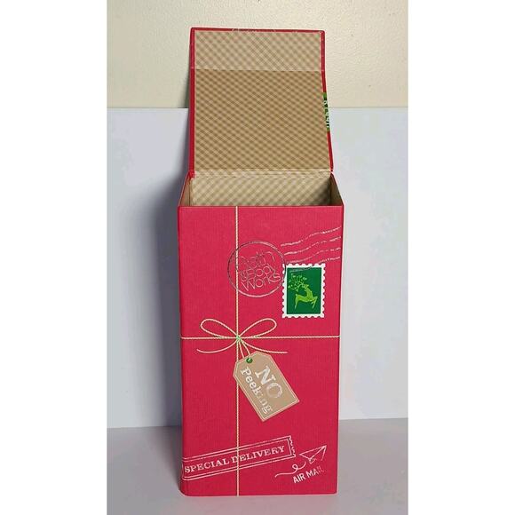 Bath & Body Works EMPTY Gift Box Christmas Red Magnetic Lid 9"H x 4.5" x 4.5" - Picture 13 of 15